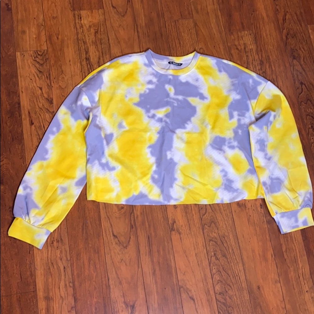 Drop Shoulder Tie Dye Pullover